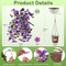 Artificial Hanging Flower Baskets, 4 Bundles UV Resistant Faux Flowers with Eucalyptus Leaves, Outdoor Spring Summer Porch Patio Balcony Hanging Planter Decor, Double Purple 15.7”x27.6”